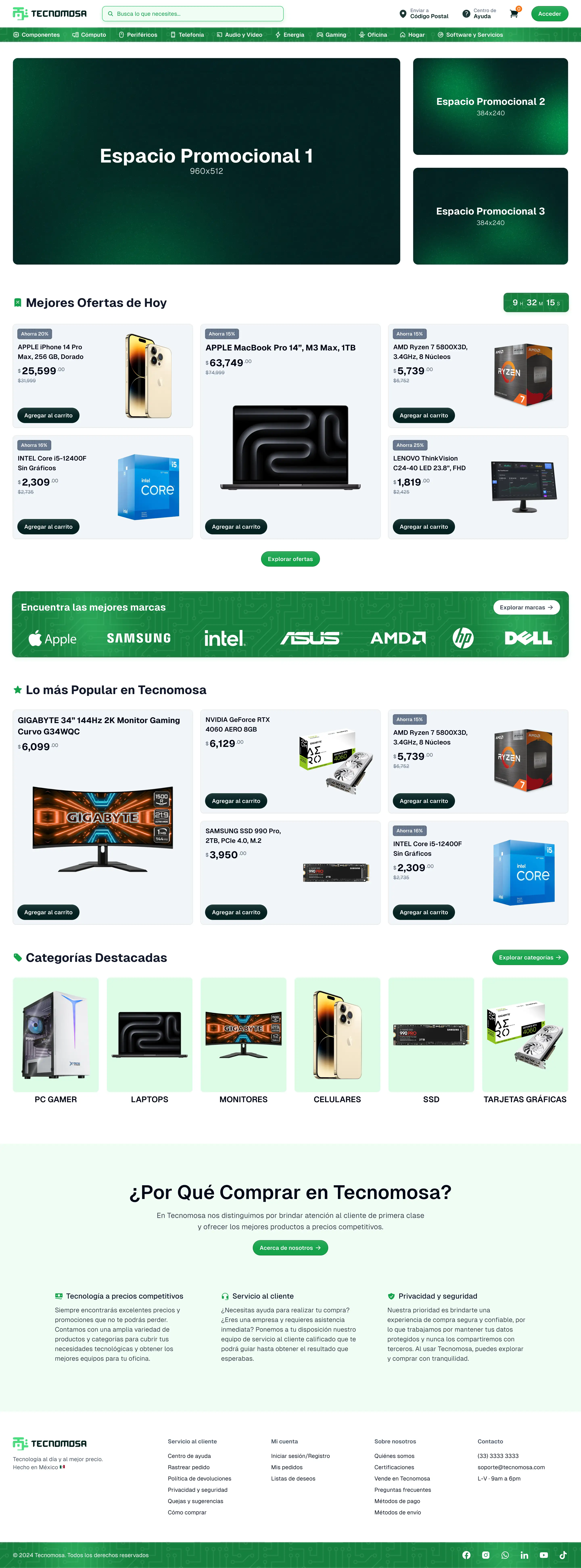 Tecnomosa homepage